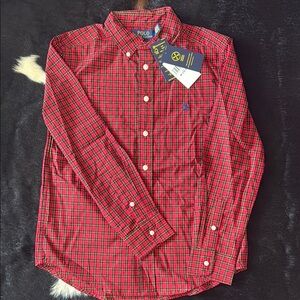 Polo by Ralph Lauren Red and Black Checkered Men's Shirt